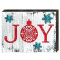 Designocracy Joy Vintage Christmas Art on Board Wall Decor 9880608